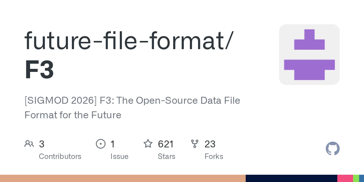 F3：SIGMOD 2026 開源資料檔案格式，要解決 Parquet 十年沒解決的問題