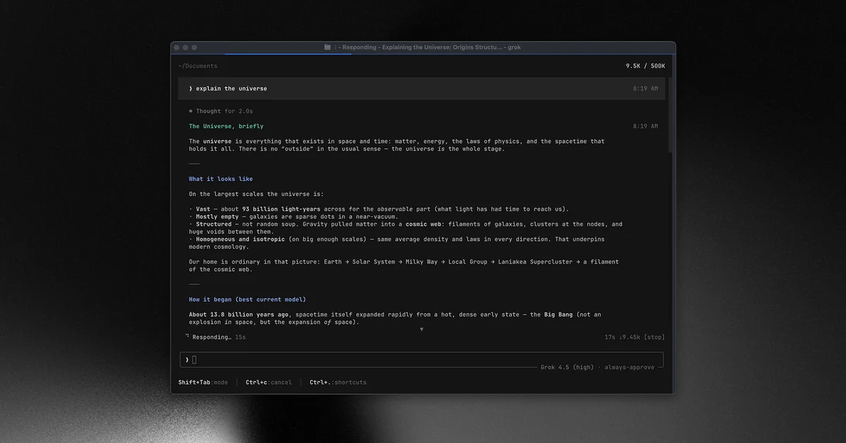 xAI 開源 Grok Build：80 萬行 Rust 寫的終端 AI 編碼代理，連 Codex 與 opencode 移植版都打包奉送