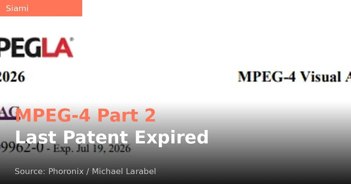 MPEG-4 Visual 最後專利正式過期　DivX、Xvid 全球進入完全免費時代