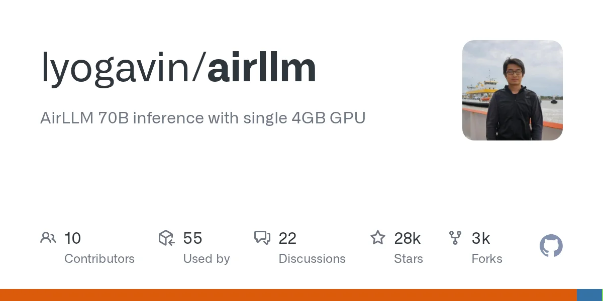 AirLLM 讓 70B 模型跑在 4GB 顯卡上　無需量化、蒸餾或剪枝就能榨乾 VRAM