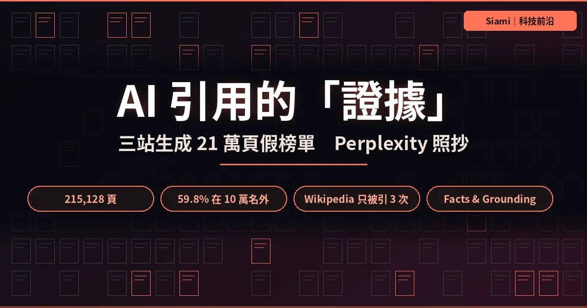 三個網站量產 21 萬頁「最佳軟體」榜單餵給 AI　Perplexity 照單全收當成引用來源