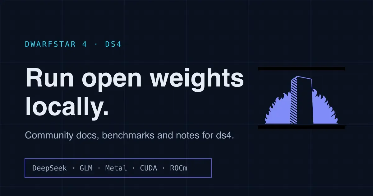 Redis 作者 antirez 推出 DwarfStar 4（ds4）本地推論引擎　284B DeepSeek V4 Flash 跑得上消費級 Mac