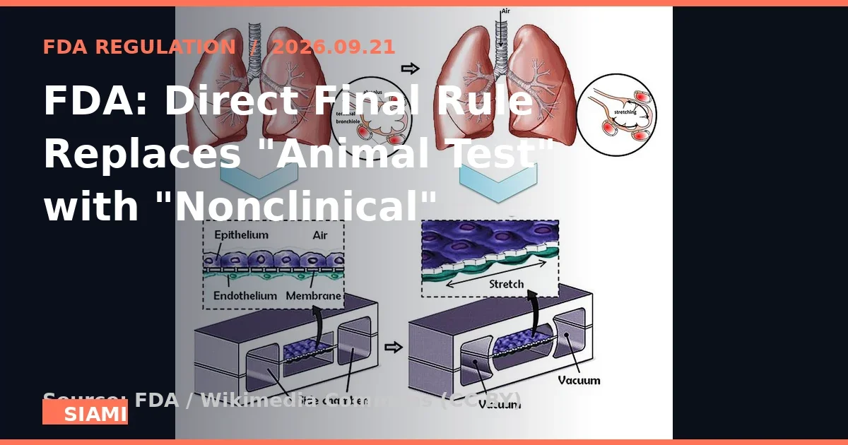 美國 FDA 發布「直達最終法規」 正式將「動物試驗」改稱「非臨床試驗」