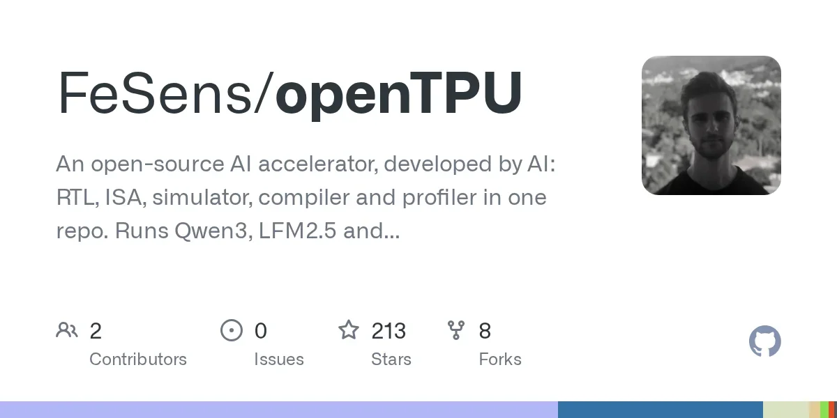 巴西工程師用 AI 設計 AI 加速器　openTPU 在 300 美元 FPGA 上跑 Qwen3.5 與 LFM2.5